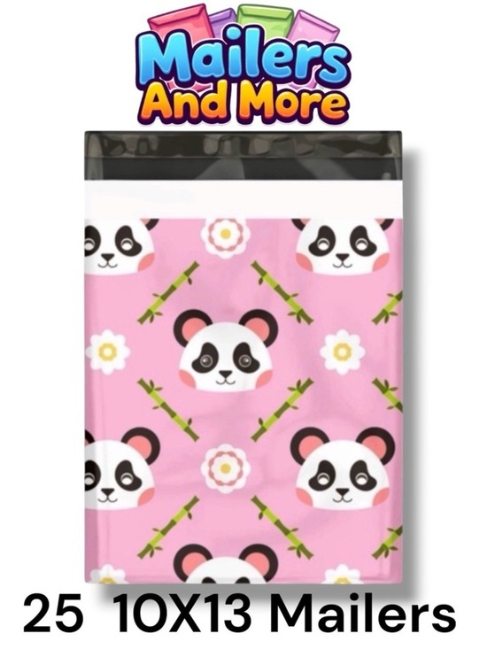 Other - 25 10X13 Poly Mailers, Pink Panda, Shipping Envelopes, PRICE IS FIRM